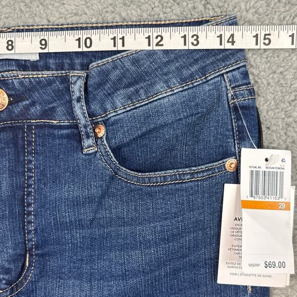 Oat New York Women’s High Rise Boot Crop Denim Jeans Size 29 Medium Wash NWT - Picture 4 of 12